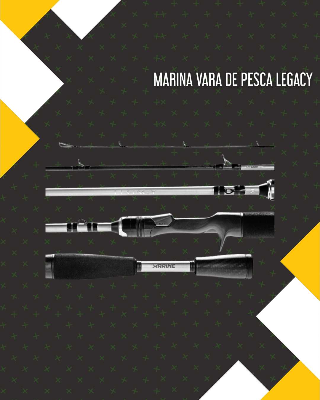 VARA LEGACY P/ CARRETILHA + (BONÚS GRÁTIS) LUVA LANTERNA