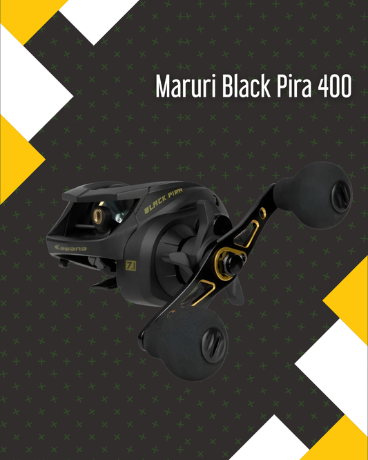 Carretilha Maruri Black Pira 400 - Drag 18kg Direita - Preto - Direito