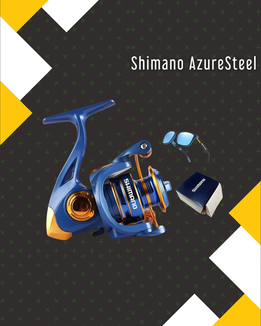 Molinete Shimano AzureSteel Drag de Até 10kg + Oculos De Sol Polarizado Grátis