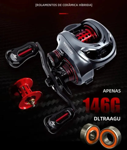 Carretilha Seasir Mansory 100% Carbono 11+1BB De Rolamentos 7.3:1 Recolhimento