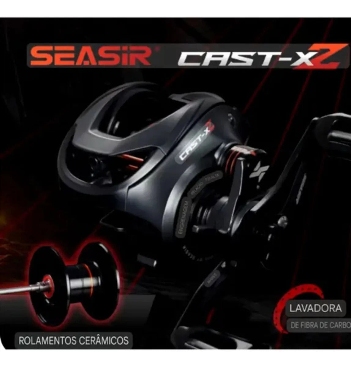 Carretilha SEASIR Cast-X 7.3:1 Recolhimento Drag 8.5KG Carretel Duplo Em Alumínio