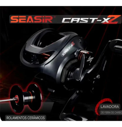 Carretilha SEASIR Cast-X 7.3:1 Recolhimento Drag 8.5KG Carretel Duplo Em Alumínio