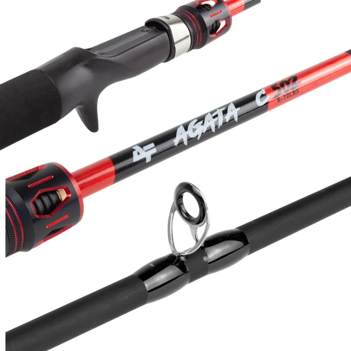 Vara de Pesca para Molinete Albatroz Ágata Carbono 1,68m 6-12lb 2 Partes
