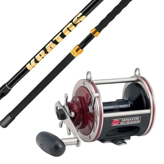 Conjunto Piraiba Penn Senator e Saint Kratos 200lb (Com linha)