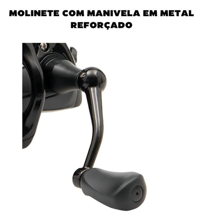 Molinete Maruri Ultraligh 8000 Aluminio Preto 4rols