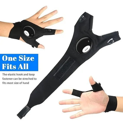 2 Luvas De Lanterna De Led Ao Ar Livre Pesca Acampamento