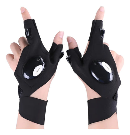 2 Luvas De Lanterna De Led Ao Ar Livre Pesca Acampamento